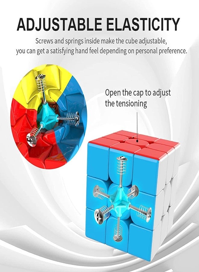DHAVAL 3x3 Rubik Cube Speedcube Puzzle for Kids & Adults Hard to Break, Smooth Turning Magic Cube with Anti-pop Design StressBuster, Brain Teaser, Puzzle and Educational GIF (Multicolor) - Image 2